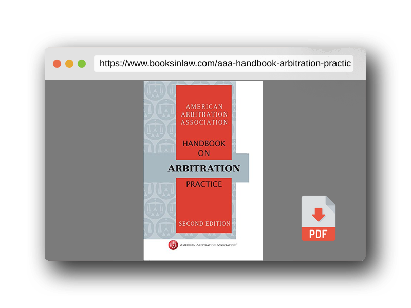 PDF Preview of the book AAA Handbook on Arbitration Practice - Second Edition