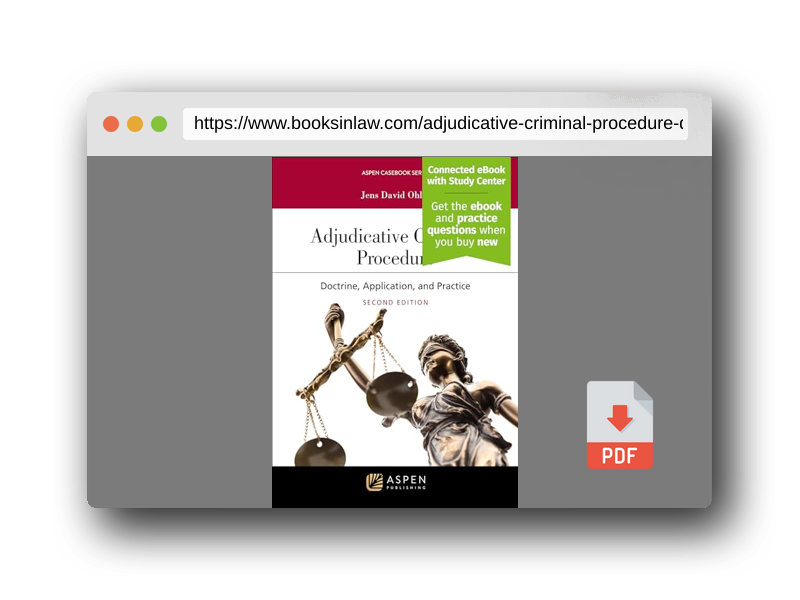 PDF Preview of the book Adjudicative Criminal Procedure: Doctrine, Application, and Practice [Connected eBook with Study Center] (Aspen Casebook)