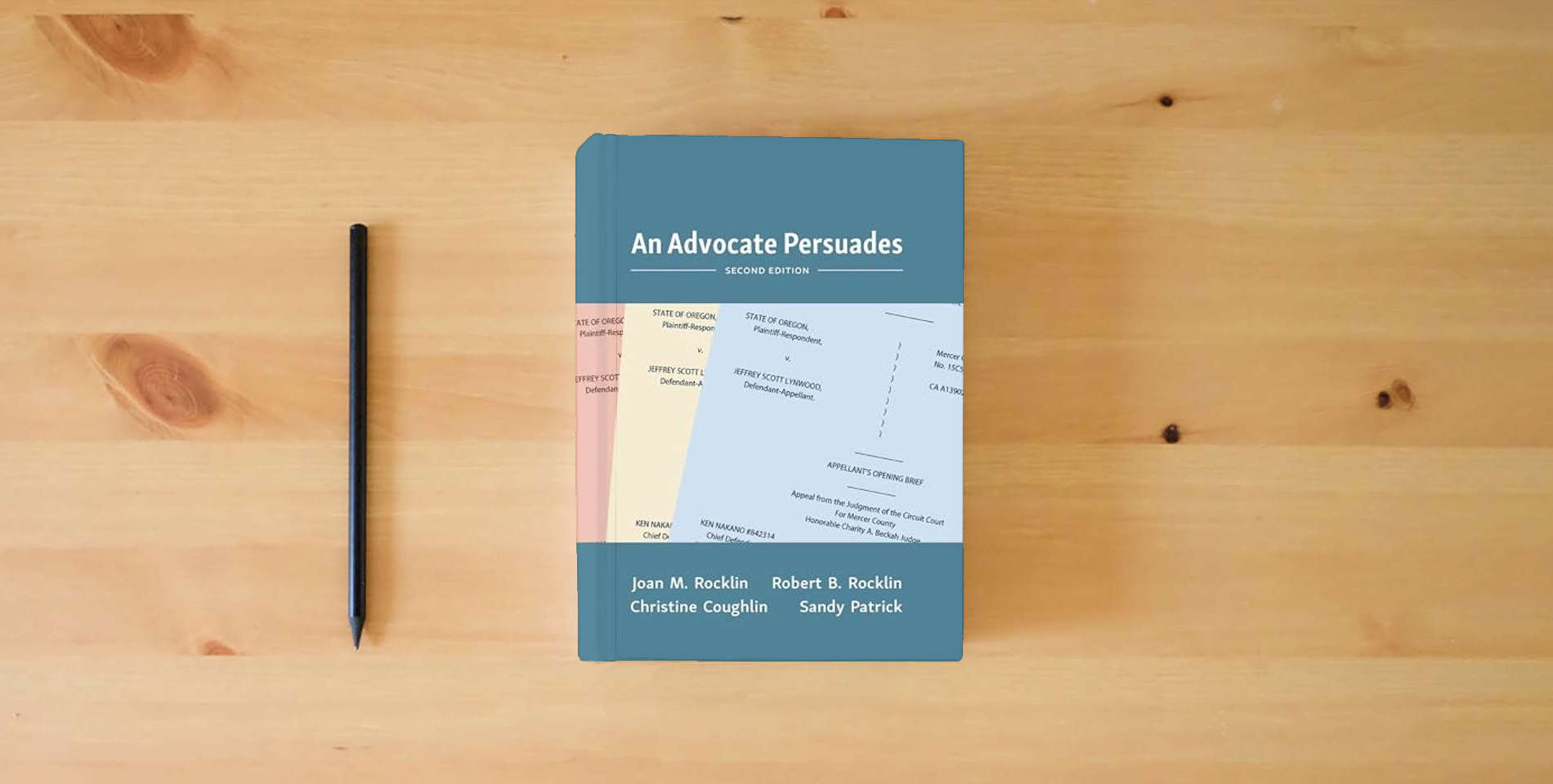 The book An Advocate Persuades is on the table
