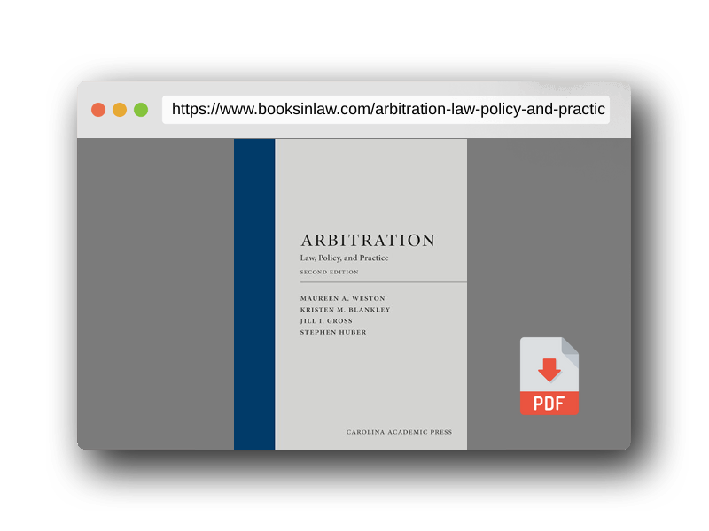 PDF Preview of the book Arbitration: Law, Policy, and Practice