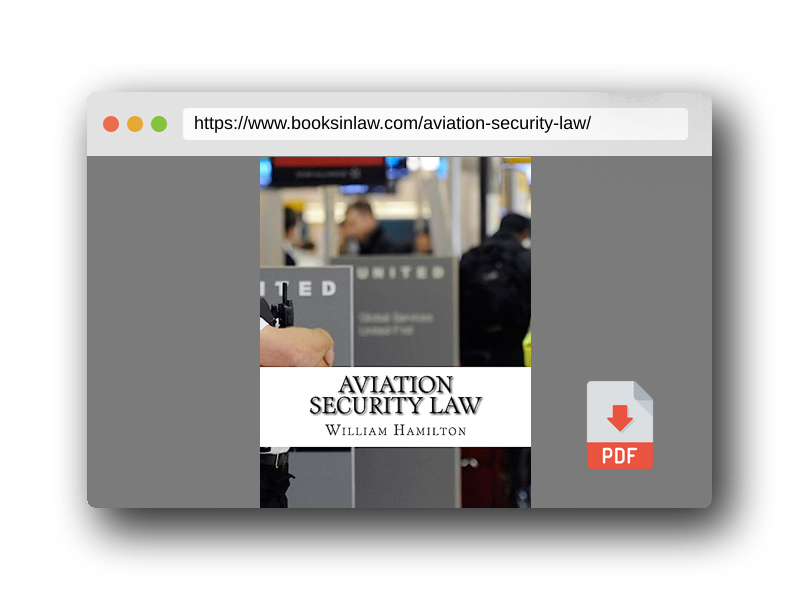 PDF Preview of the book Aviation Security Law