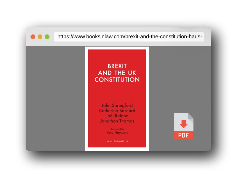 PDF Preview of the book Brexit and the UK Constitution (Haus Curiosities)