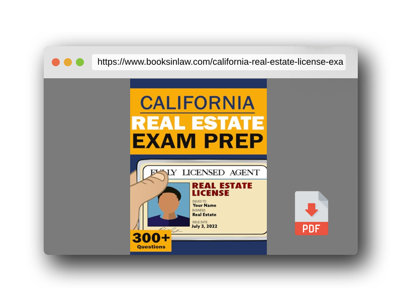 PDF Preview of the book California Real Estate License Exam Prep - Real Estate Broker Exam Prep California Test - Real Estate Law Study Guide (National Real Estate Exam)