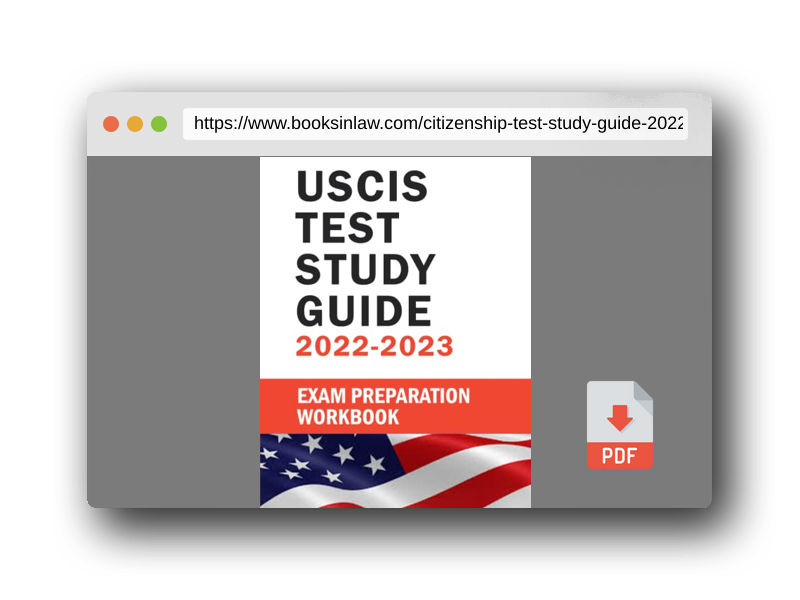 PDF Preview of the book Us Citizenship Test Study Guide 2022: Citizenship Test Book 2022 - Naturalization Study Guide With USCIS Civics Questions And Answers - Preparing For Naturalization Test: USCIS Naturalization Test
