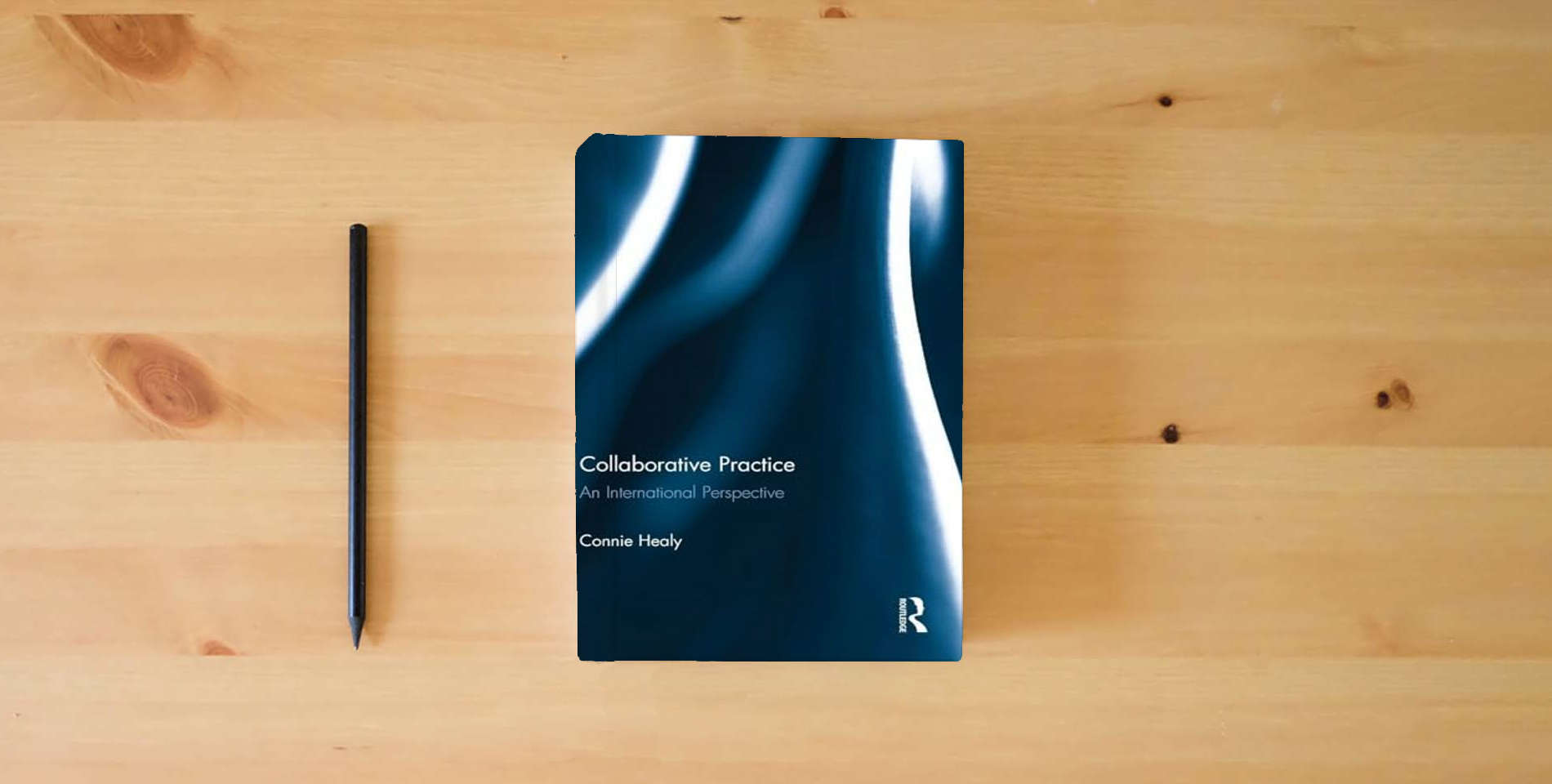 The book Collaborative Practice is on the table