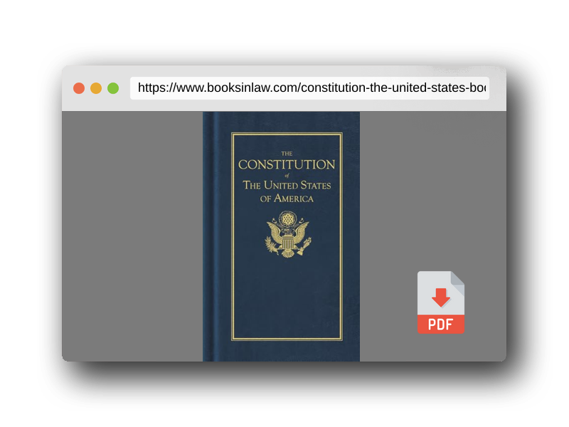 PDF Preview of the book Constitution of the United States (Books of American Wisdom)