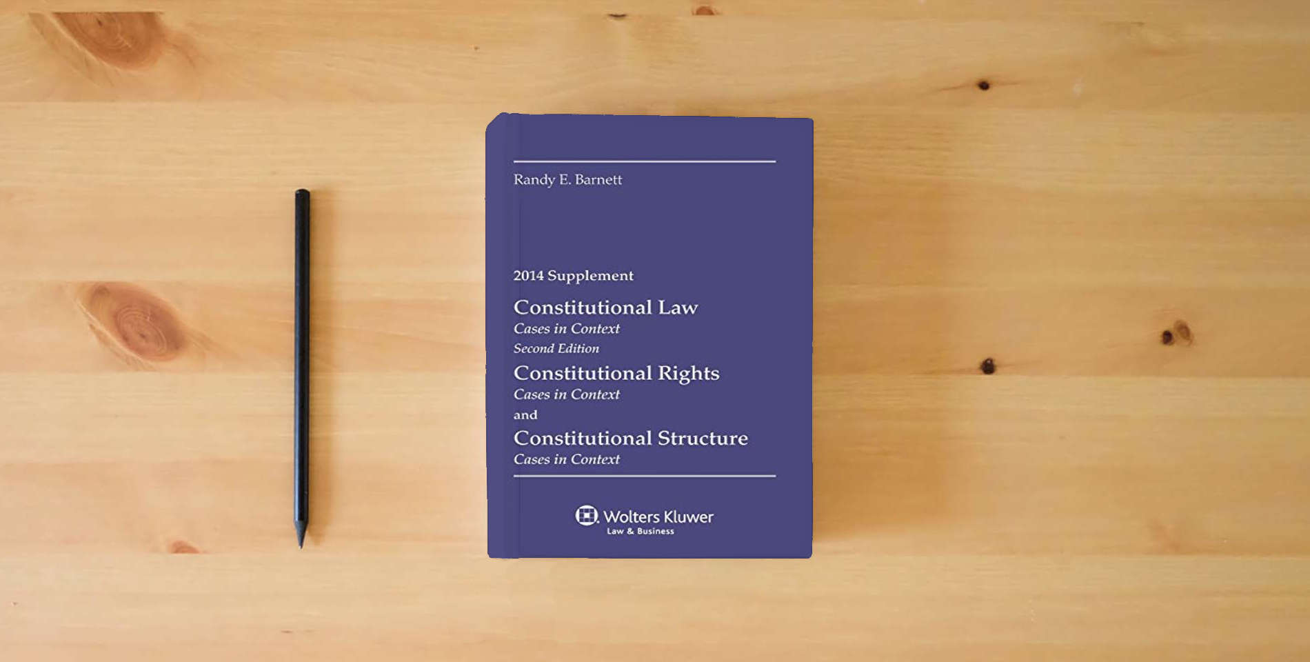 The book Constitutional Law: Cases Supplement is on the table