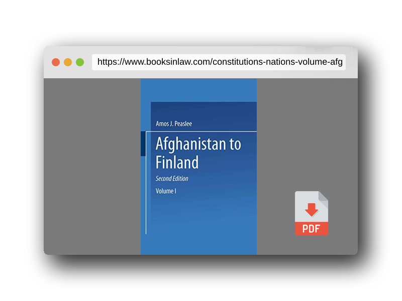 PDF Preview of the book Constitutions of Nations: Volume I: Afghanistan to Finland