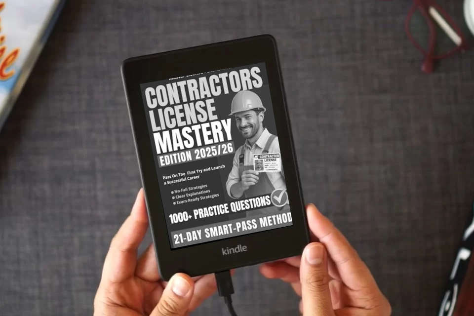 Read Online Contractors License Mastery: The 21-Day SMART-PASS Method with 1000+ Practice Questions, Clear Explanations and No-Fail Strategies to Help You Pass on the First Try and Launch a Successful Career as a Kindle eBook