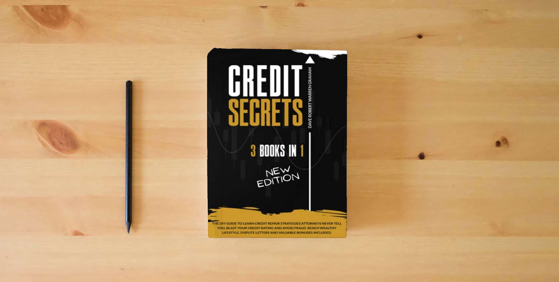 The book Credit Secrets: The 3-in-1 DIY Guide to Learn Credit Repair Strategies Attorneys Never Tell You, Blast Your Credit Rating & Avoid Fraud. Reach Wealthy Lifestyle. Dispute Letters & Valuable Bonuses is on the table