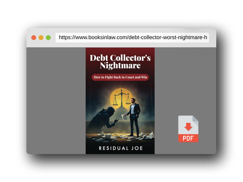 PDF Preview of the book Debt Collector's Worst Nightmare: How to Fight Back in Court and Win