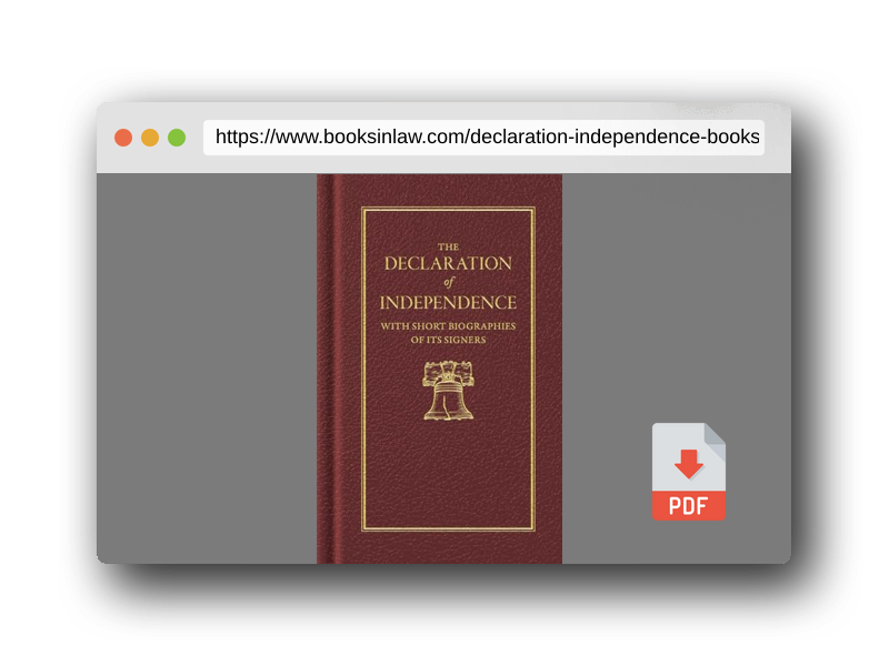 PDF Preview of the book Declaration of Independence (Books of American Wisdom)