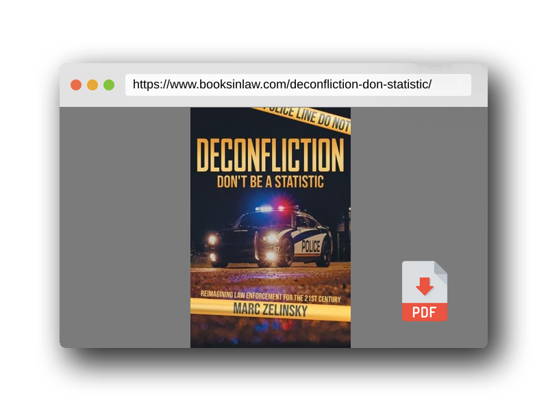 PDF Preview of the book Deconfliction: Don't Be a Statistic