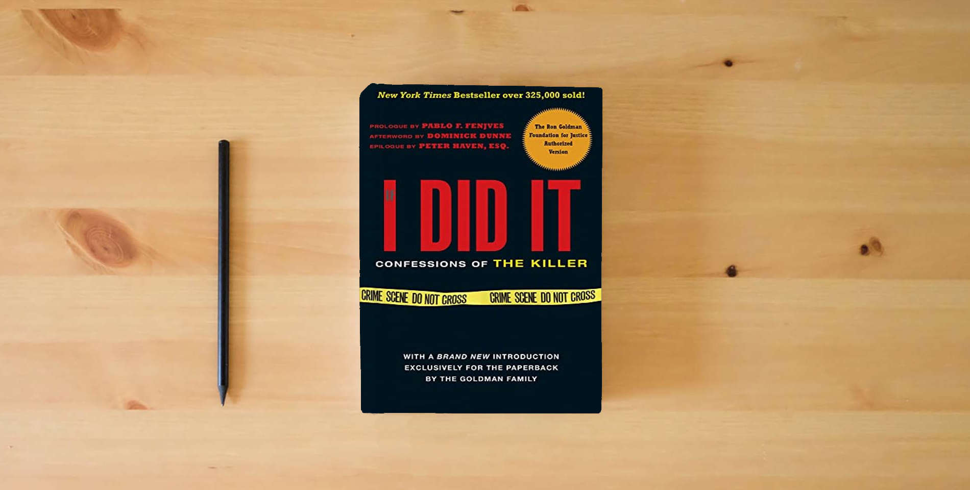 The book If I Did It: Confessions of the Killer is on the table