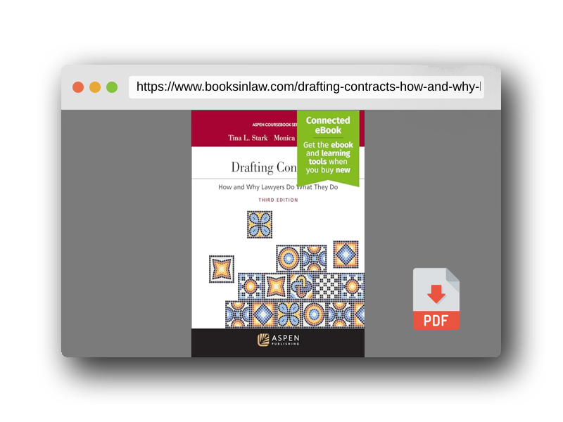 PDF Preview of the book Drafting Contracts: How and Why Lawyers Do What They Do [Connected Ebook] (Aspen Coursebook) (Aspen Coursebook Series)