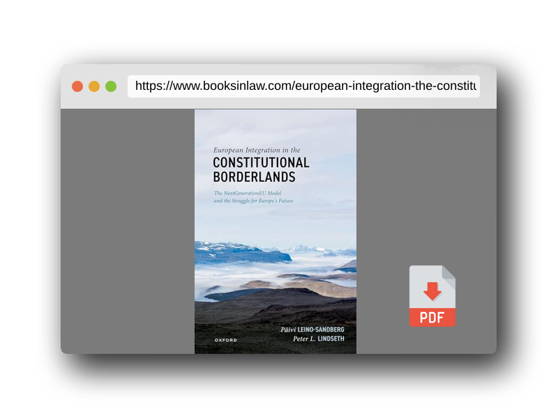 PDF Preview of the book European Integration in the Constitutional Borderlands: The NextGenerationEU Model and the Struggle for Europe's Future