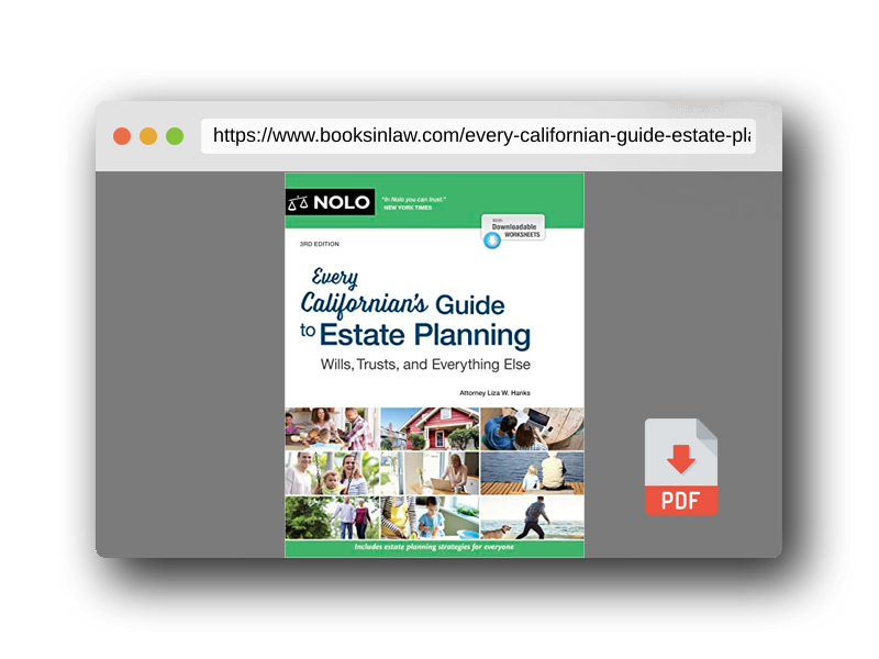 PDF Preview of the book Every Californian's Guide To Estate Planning: Wills, Trust & Everything Else