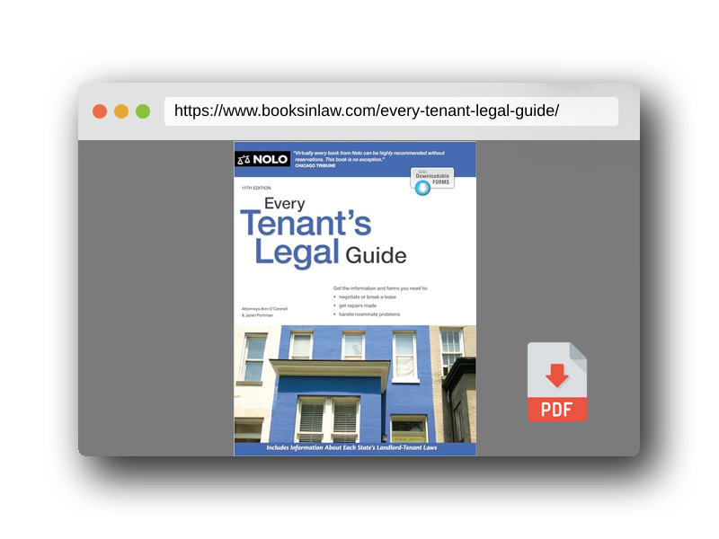 PDF Preview of the book Every Tenant's Legal Guide