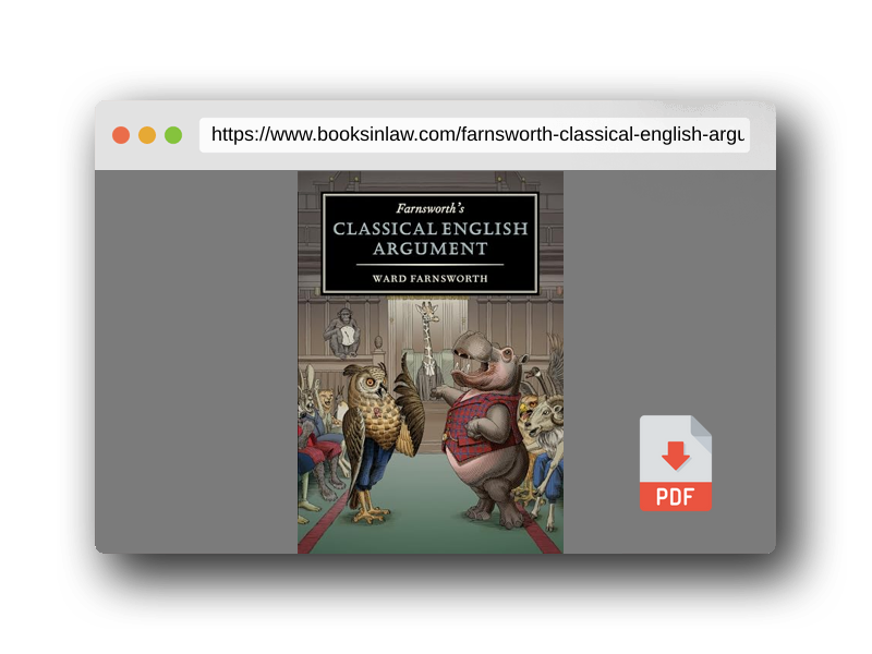 PDF Preview of the book Farnsworth's Classical English Argument (Farnsworth's Classical English series, 4)