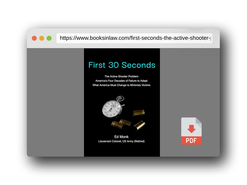 PDF Preview of the book First 30 Seconds: The Active Shooter Problem