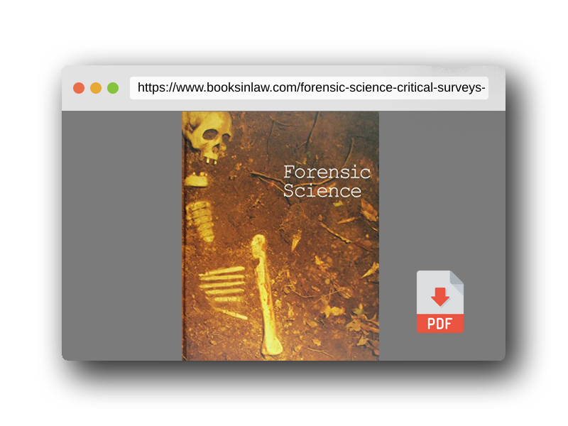 PDF Preview of the book Forensic Science (Critical Surveys of Literature)