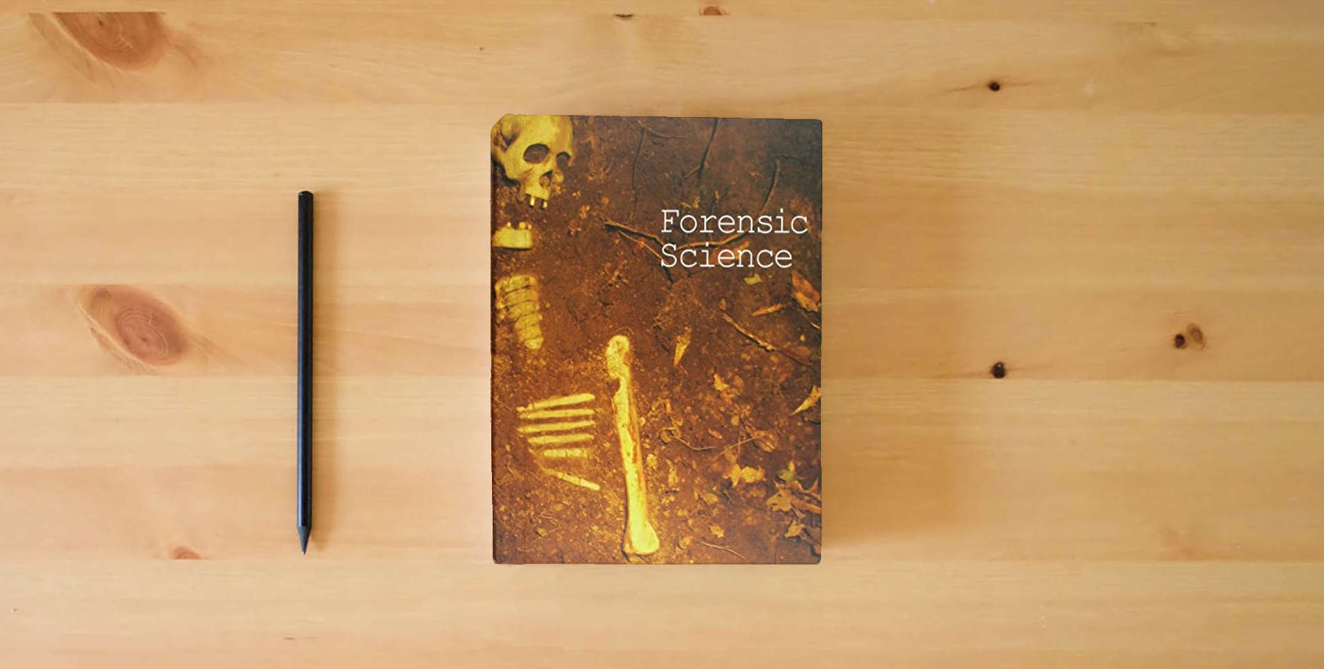 The book Forensic Science (Critical Surveys of Literature) is on the table