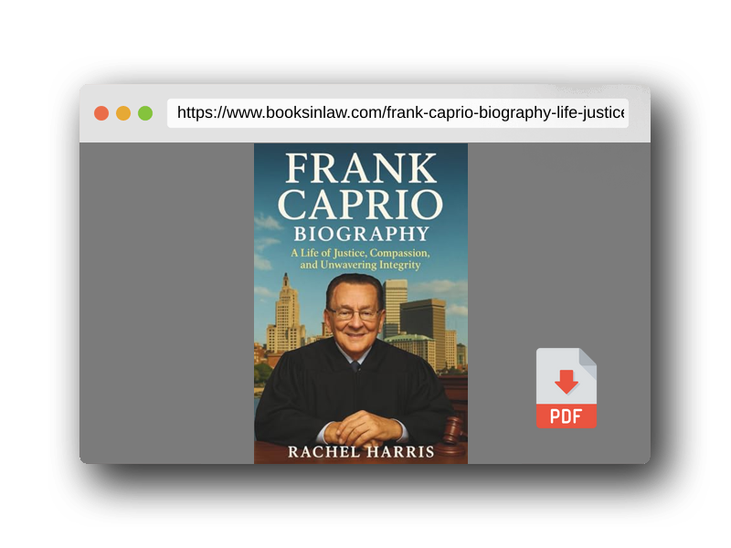PDF Preview of the book Frank Caprio Biography: A Life of Justice, Compassion, and Unwavering Integrity