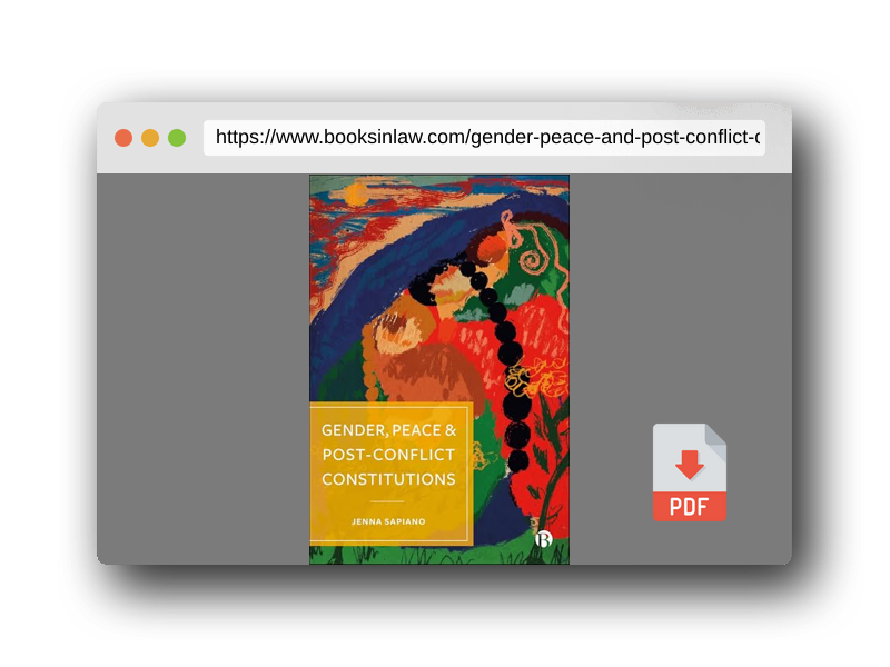 PDF Preview of the book Gender, Peace and Post-Conflict Constitutions