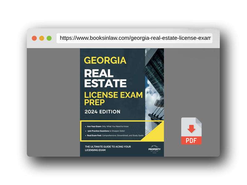 PDF Preview of the book Georgia Real Estate License Exam Prep: Your Complete Study Solution with In-Depth Knowledge, 500 Expertly Explained Questions and Proven Test Strategies (Real Estate License Exam Prep Guides)
