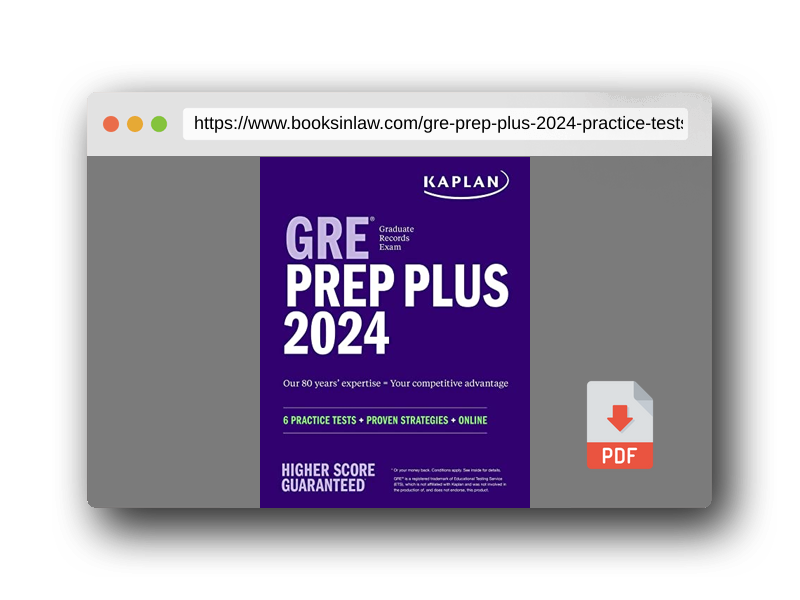 PDF Preview of the book GRE Prep Plus 2024: 6 Practice Tests + Proven Strategies + Online (Kaplan Test Prep)
