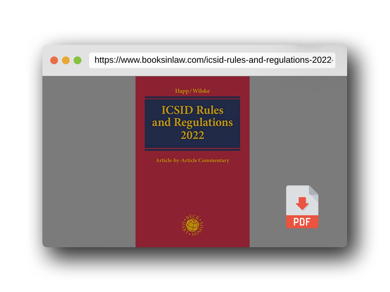 PDF Preview of the book ICSID Rules and Regulations 2022: Article-by-Article Commentary