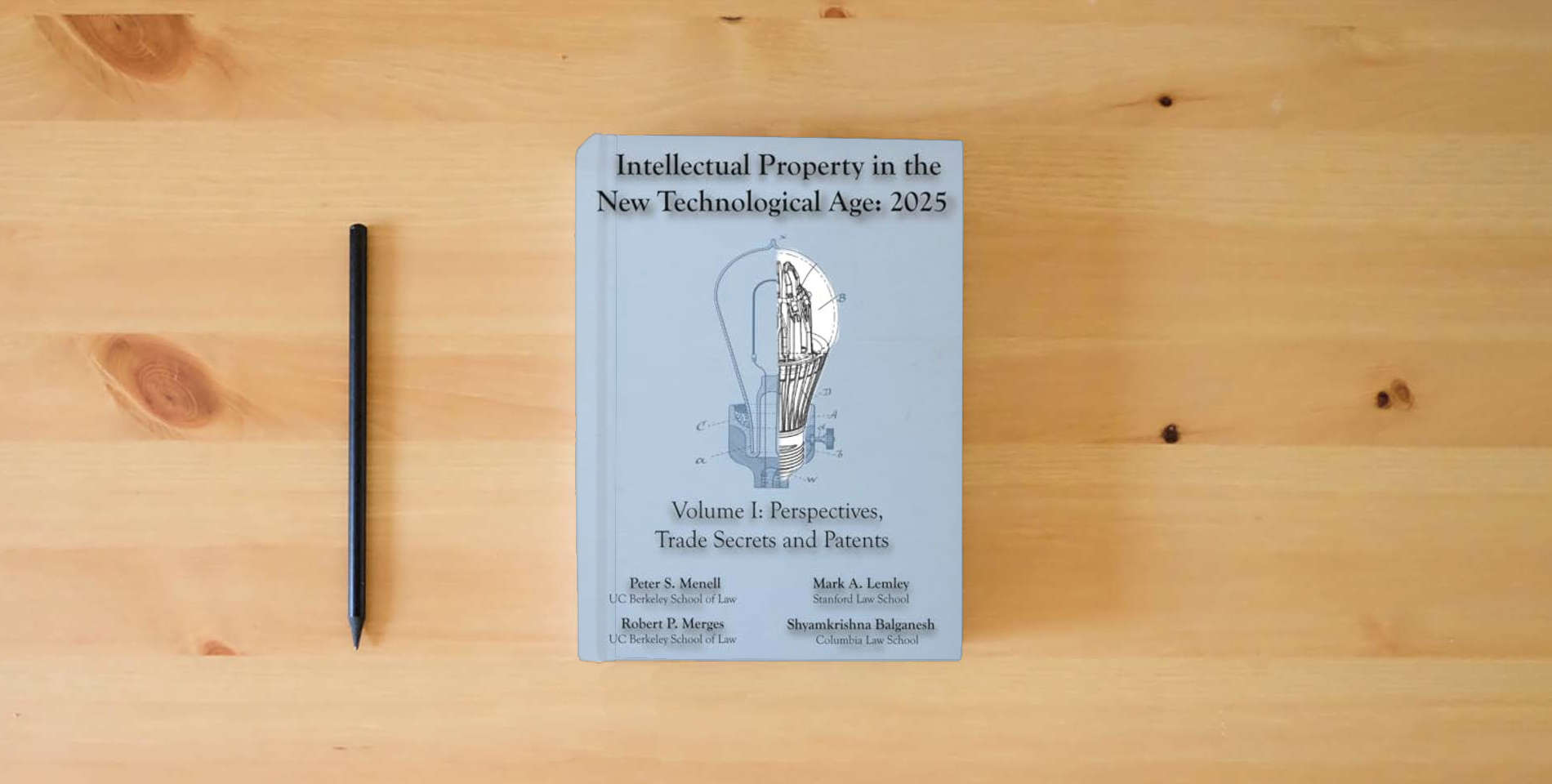 The book Intellectual Property in the New Technological Age 2025 Vol. I Perspectives, Trade Secrets and Patents is on the table