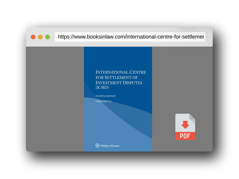 PDF Preview of the book International Centre for Settlement of Investment Disputes (ICSID)