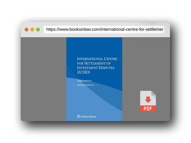 PDF Preview of the book International Centre for Settlement of Investment Disputes