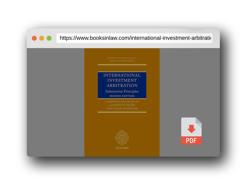 PDF Preview of the book International Investment Arbitration: Substantive Principles (Oxford International Arbitration Series)