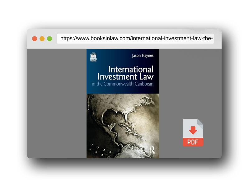 PDF Preview of the book International Investment Law in the Commonwealth Caribbean