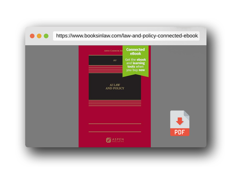 PDF Preview of the book AI Law and Policy: [Connected eBook]