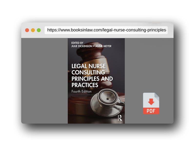 PDF Preview of the book Legal Nurse Consulting Principles and Practices