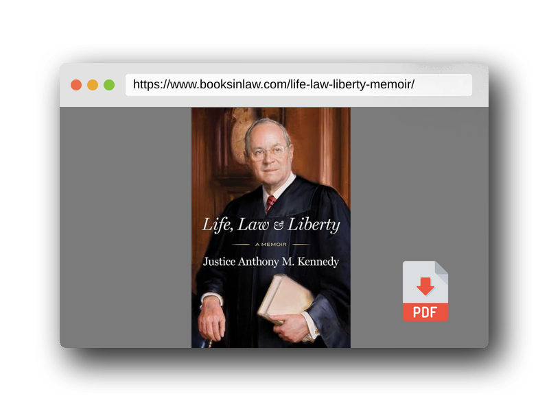 PDF Preview of the book Life, Law & Liberty: A Memoir