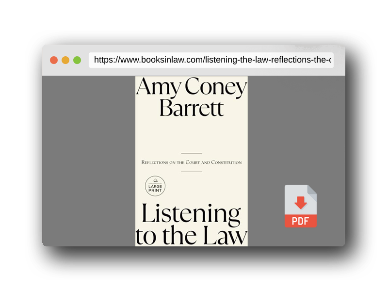 PDF Preview of the book Listening to the Law: Reflections on the Court and Constitution