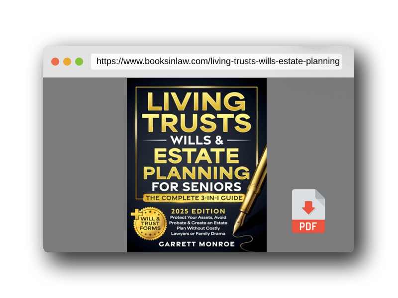 PDF Preview of the book Living Trusts, Wills & Estate Planning for Seniors - The Complete 3-in-1 Guide: Protect Your Assets, Avoid Probate & Create an Estate Plan Without Costly Lawyers or Family Drama (+Will & Trust Forms)