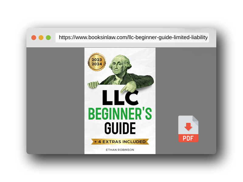 PDF Preview of the book LLC Beginner's Guide (Limited Liability Company): Everything You Need to Know Before You Form Your LLC: Includes Hidden Requirements, Bookkeeping, and Tax Benefits for Small Businesses