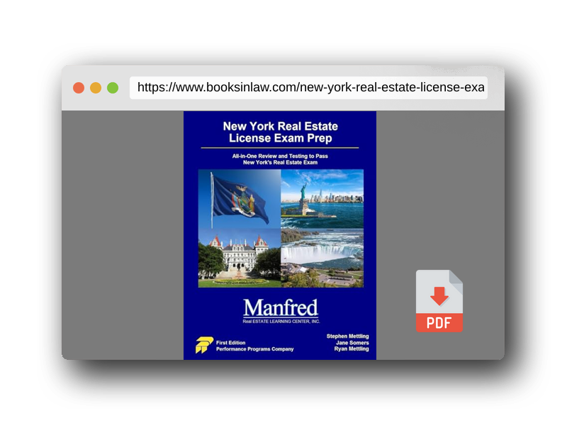 PDF Preview of the book New York Real Estate License Exam Prep - Manfred Real Estate Learning Center Edition
