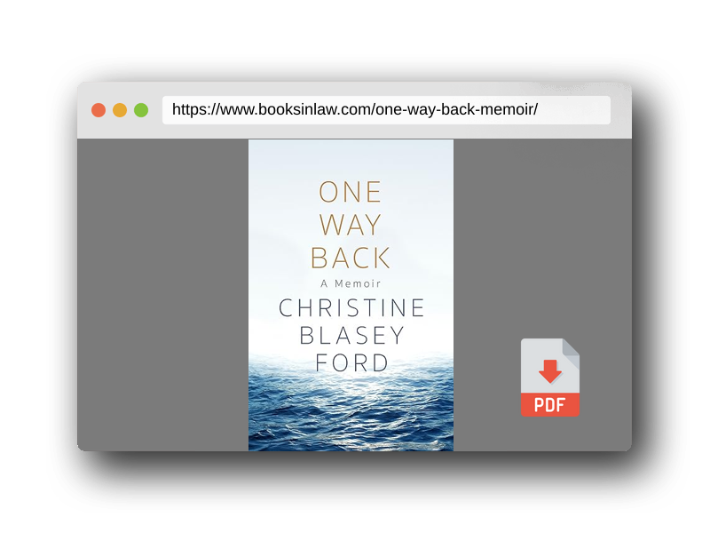 PDF Preview of the book One Way Back: A Memoir