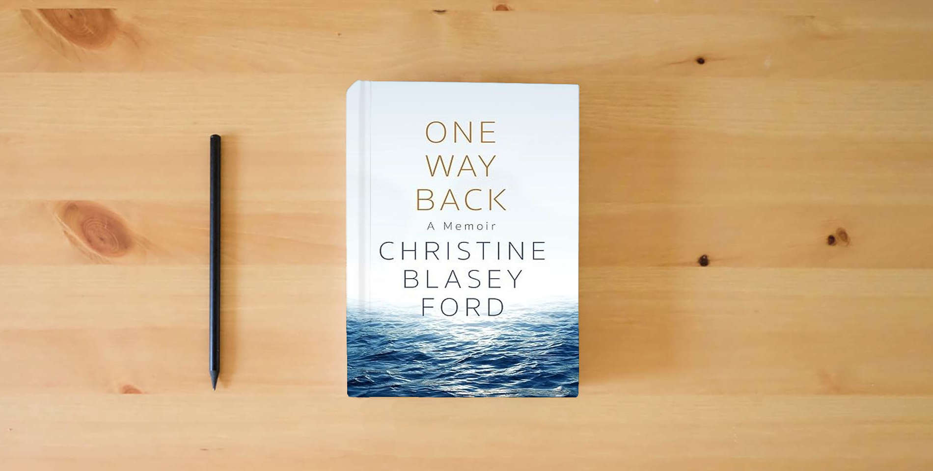The book One Way Back: A Memoir is on the table