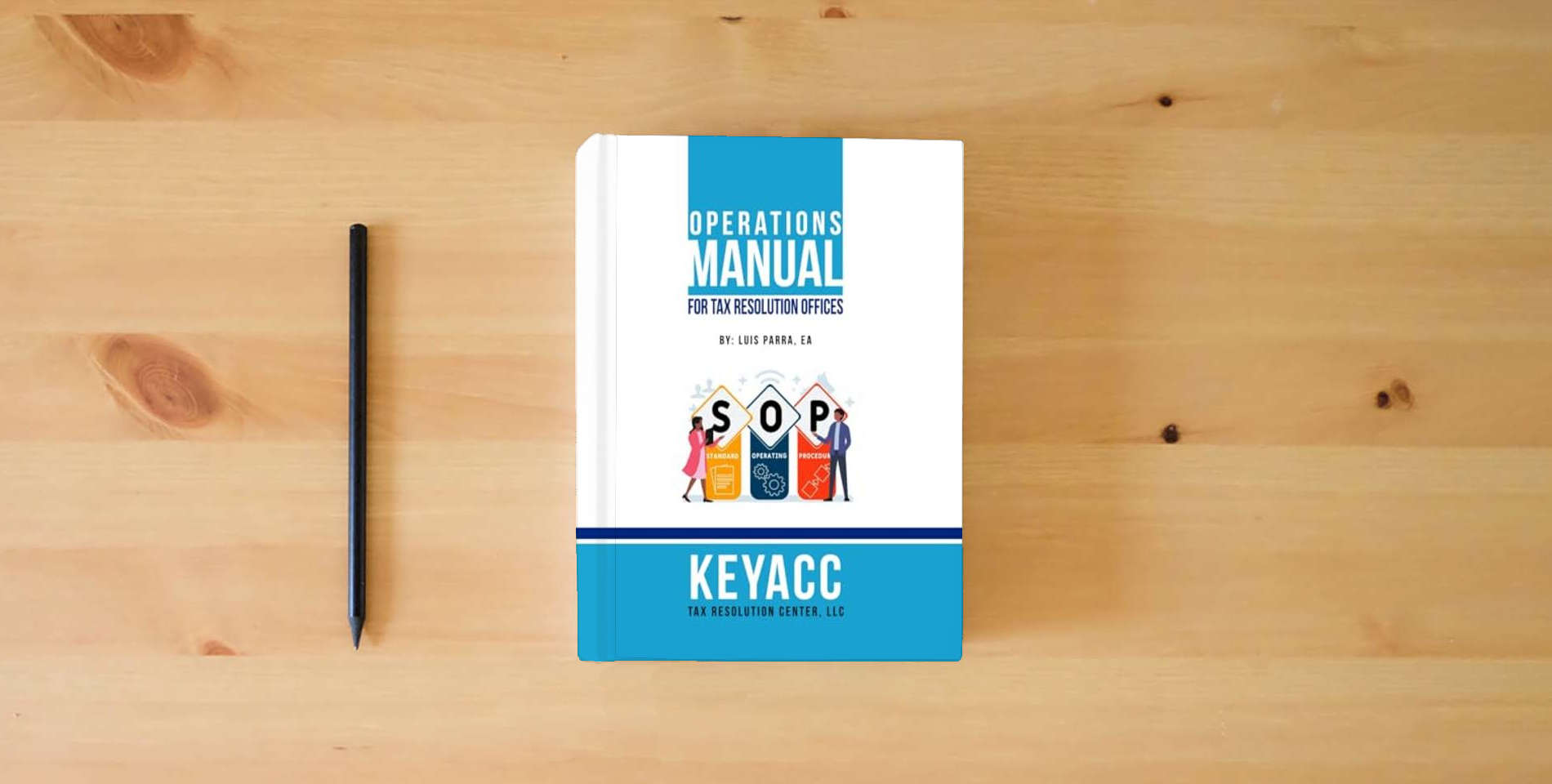 The book Operations Manual for Tax Resolution Offices is on the table