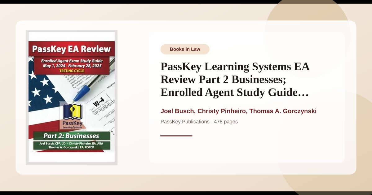 Book PassKey Learning Systems EA Review Part 2 Businesses; Enrolled ...
