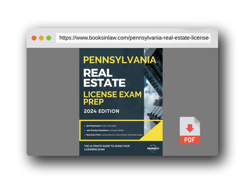 PDF Preview of the book Pennsylvania Real Estate License Exam Prep: Your Complete Study Solution with In-Depth Knowledge, 500 Expertly Explained Questions and Proven Test Strategies (Real Estate License Exam Prep Guides)