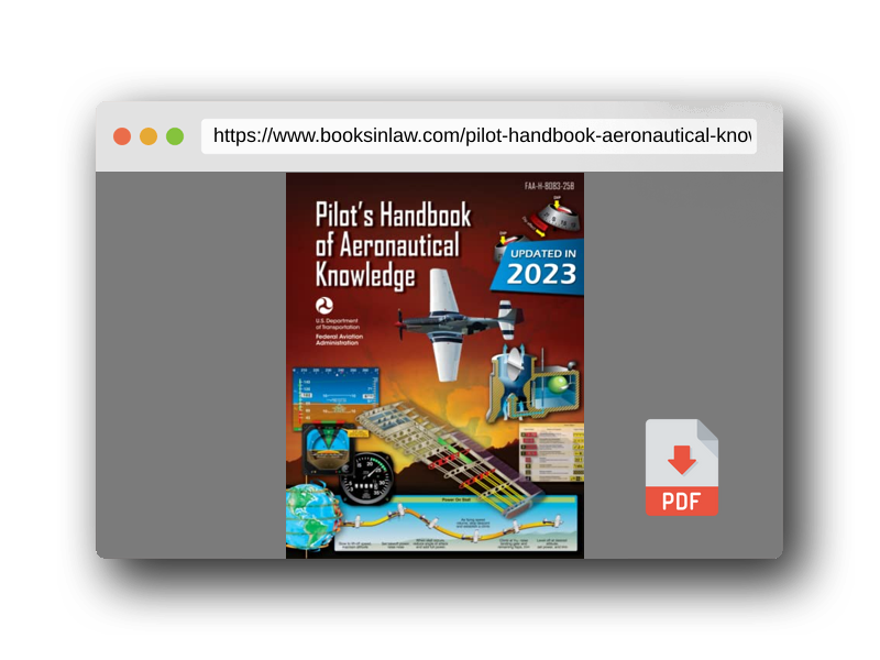 PDF Preview of the book Pilot’s Handbook of Aeronautical Knowledge FAA-H-8083-25B (Color Print): Flight Training Study Guide