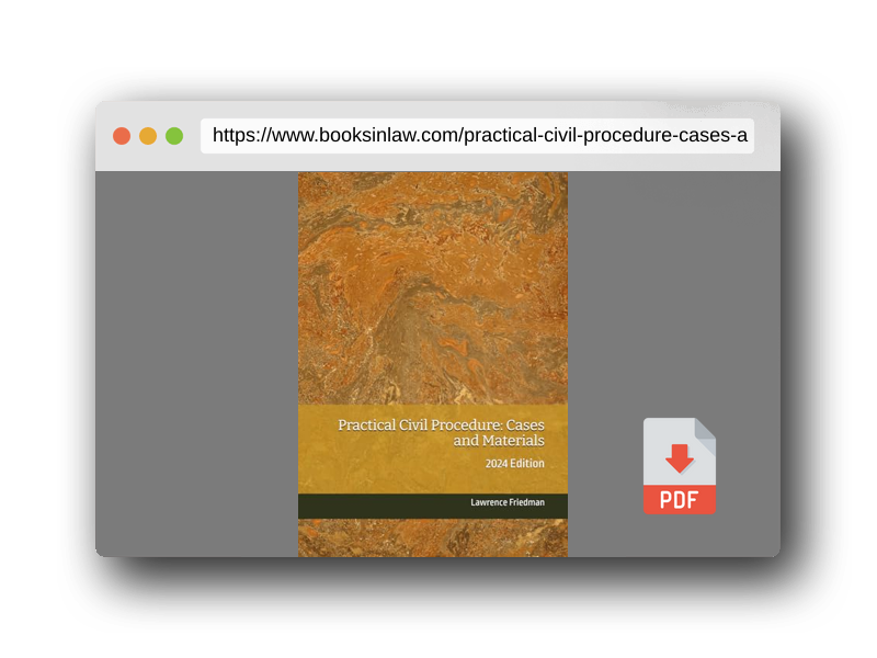 PDF Preview of the book Practical Civil Procedure: Cases and Materials: 2024 Edition